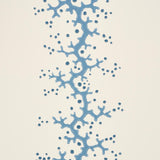 Schumacher Coral Stripe Blue Wallpaper