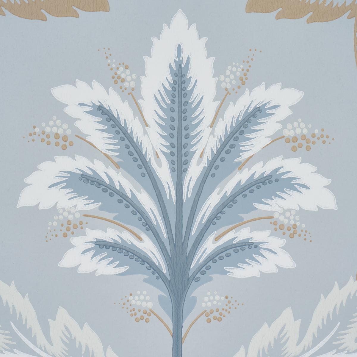 Schumacher Front Waltz Light Blue Wallpaper