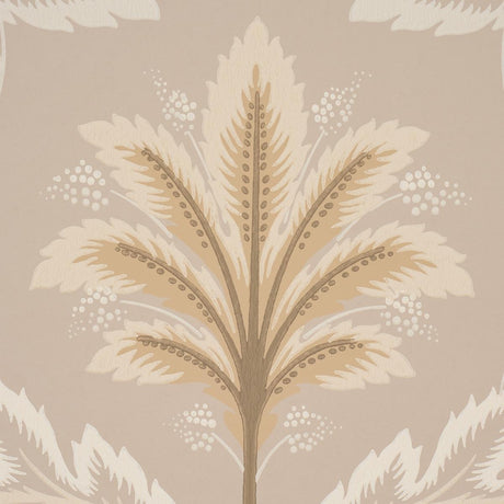 Schumacher Front Waltz Taupe Wallpaper
