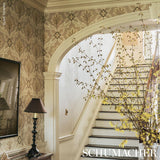 Schumacher Front Waltz Taupe Wallpaper