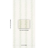 Schumacher Coral Stripe Green Wallpaper