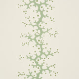Schumacher Coral Stripe Green Wallpaper