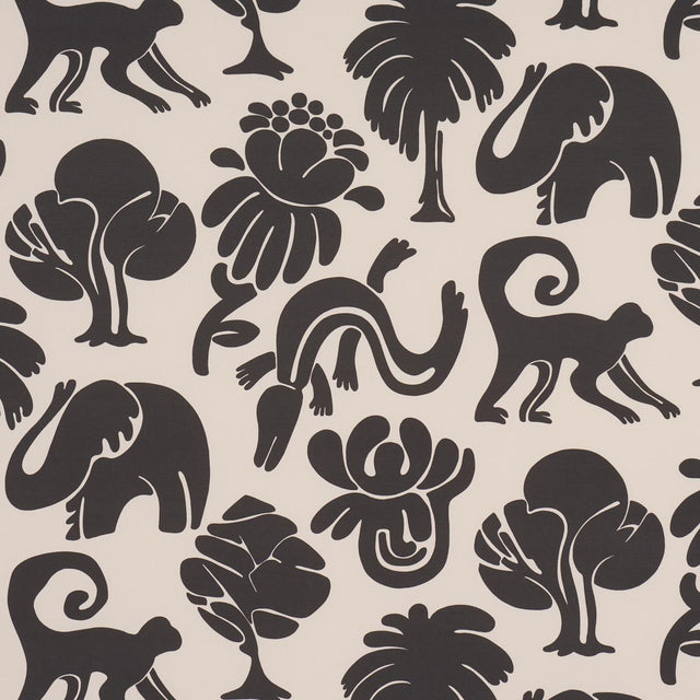 Schumacher Call Of The Jungle Black Fabric