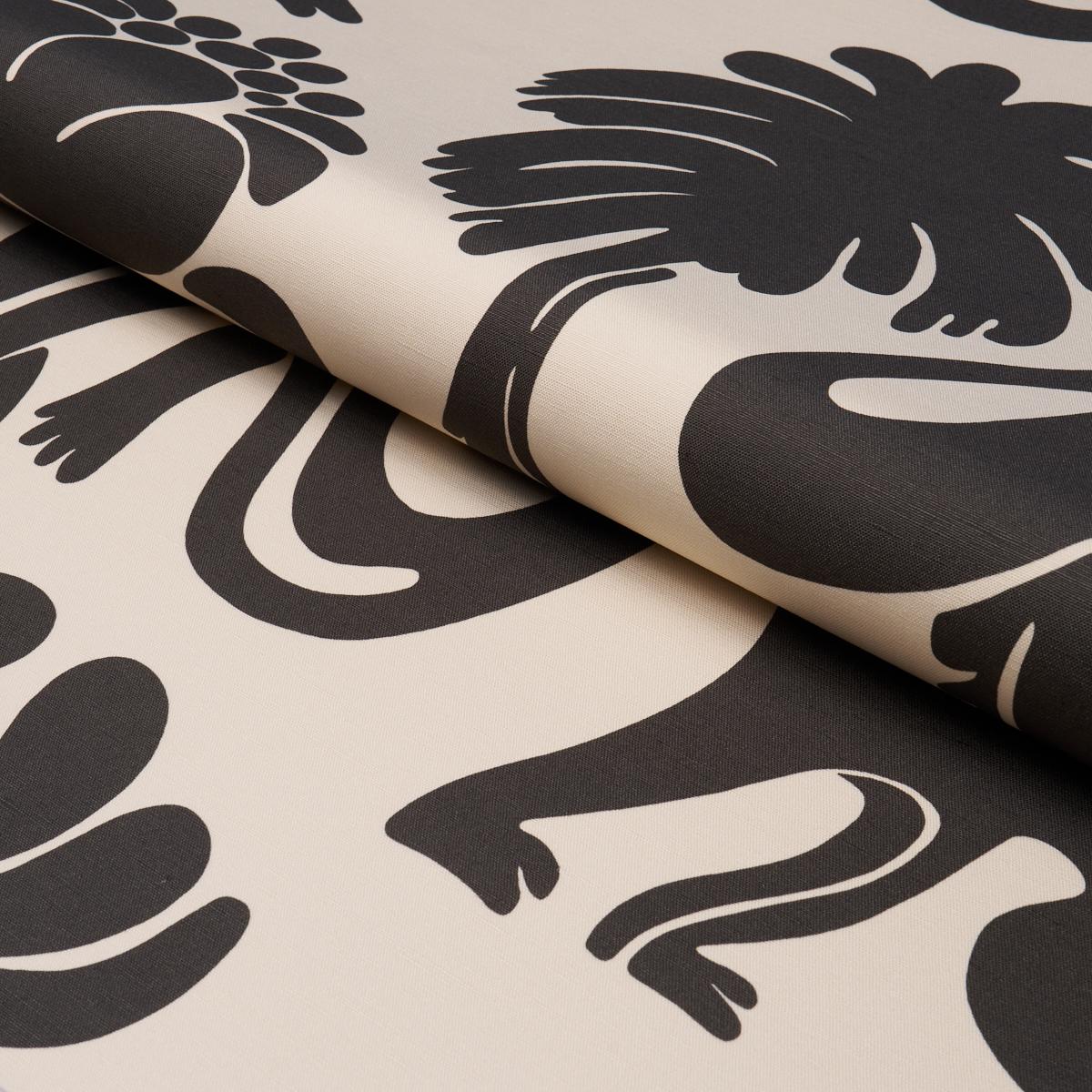 Schumacher Call Of The Jungle Black Fabric