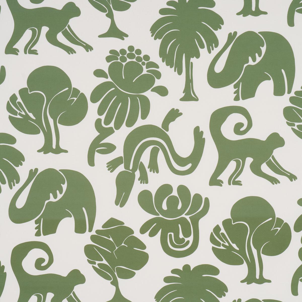 Schumacher Call Of The Jungle Forest Green Fabric