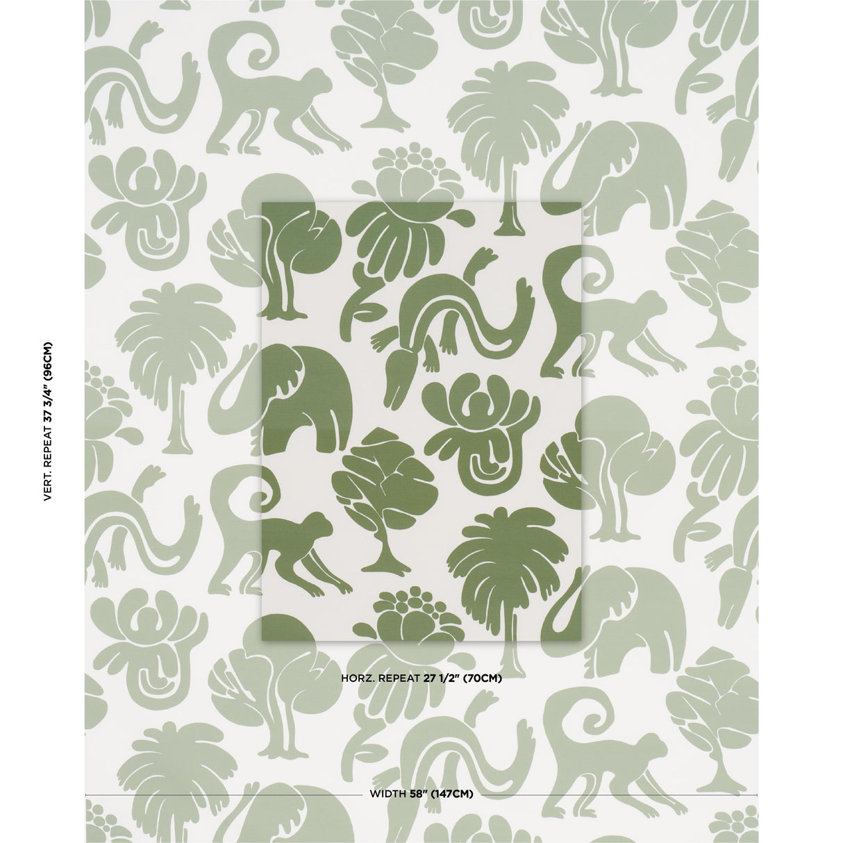 Schumacher Call Of The Jungle Forest Green Fabric