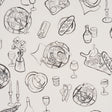 Schumacher Pique-Nique Black On Ivory Fabric