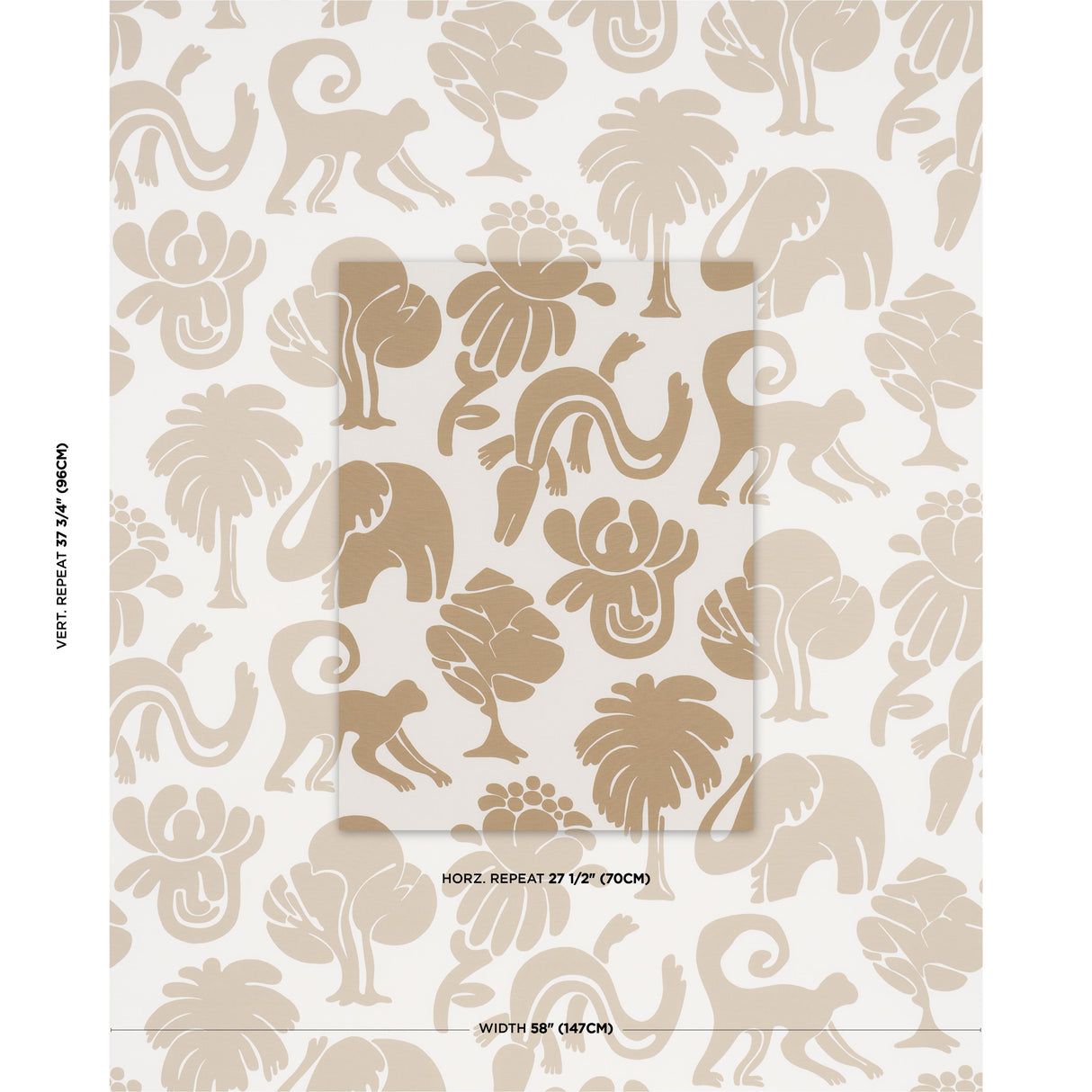 Schumacher Call Of The Jungle Neutral Fabric