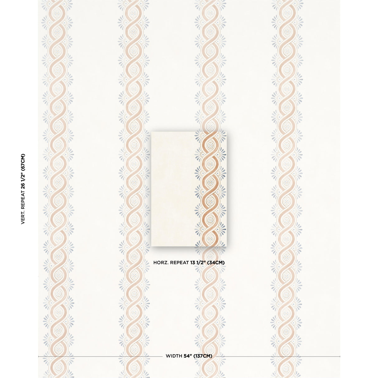 Schumacher Leonidis Stripe Saffron Wallpaper