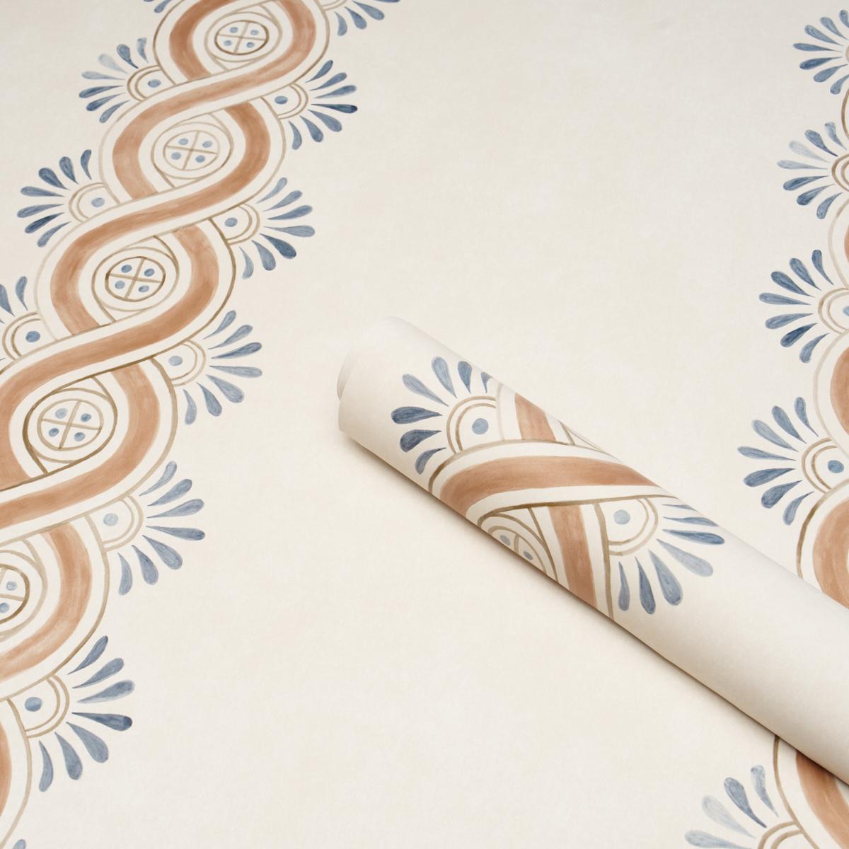 Schumacher Leonidis Stripe Saffron Wallpaper