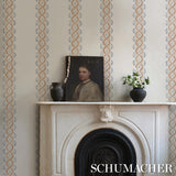 Schumacher Leonidis Stripe Saffron Wallpaper