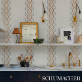 Schumacher Leonidis Stripe Saffron Wallpaper