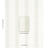 Schumacher Leonidis Stripe Green Wallpaper