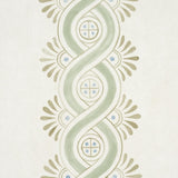 Schumacher Leonidis Stripe Green Wallpaper