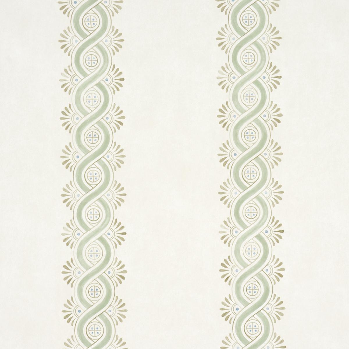 Schumacher Leonidis Stripe Green Wallpaper