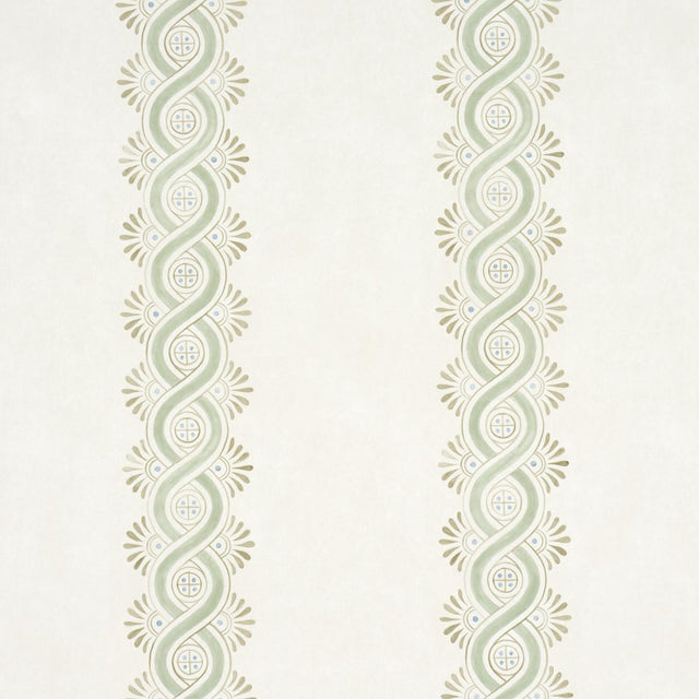 Schumacher Leonidis Stripe Green Wallpaper