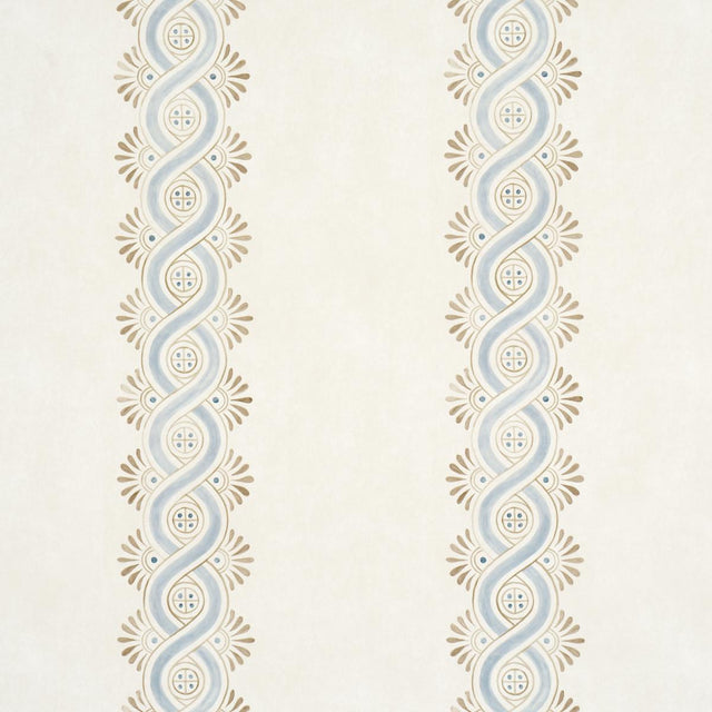 Schumacher Leonidis Stripe Blue Wallpaper
