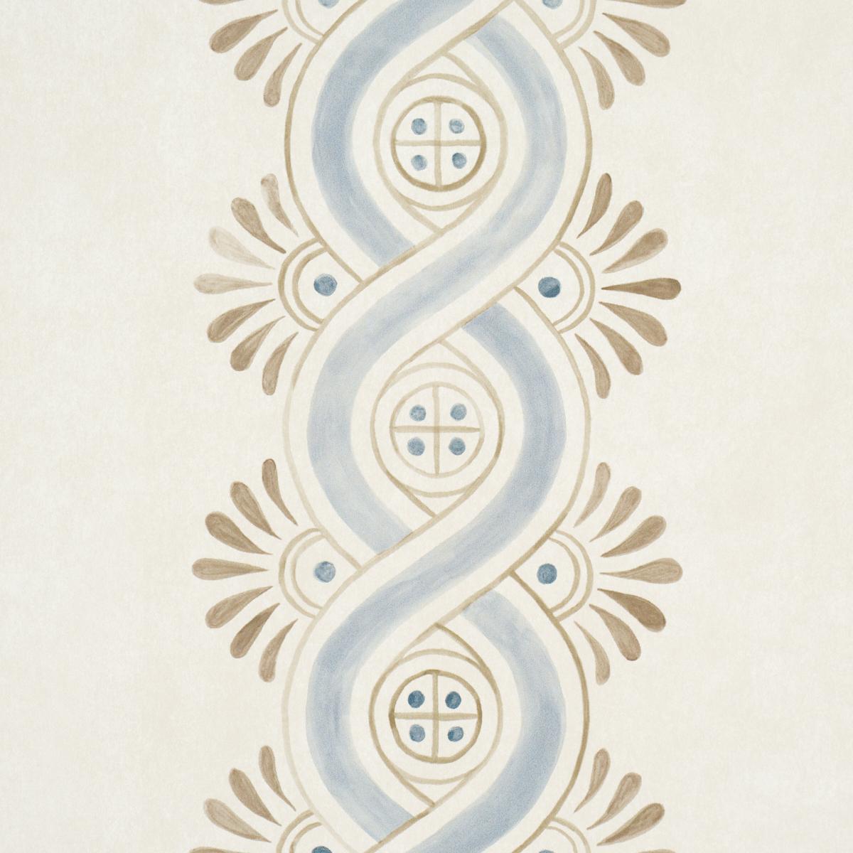 Schumacher Leonidis Stripe Blue Wallpaper