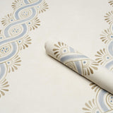 Schumacher Leonidis Stripe Blue Wallpaper