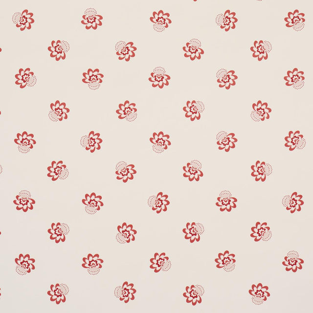 Schumacher Auclair Floral Red Wallpaper