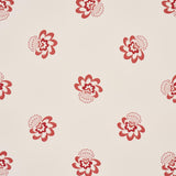 Schumacher Auclair Floral Red Wallpaper