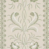 Schumacher Bell Flowers Green Wallpaper