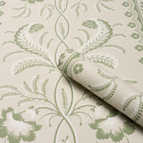 Schumacher Bell Flowers Green Wallpaper
