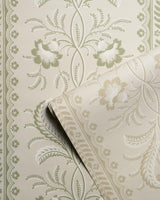 Schumacher Bell Flowers Green Wallpaper
