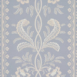 Schumacher Bell Flowers Light Blue Wallpaper