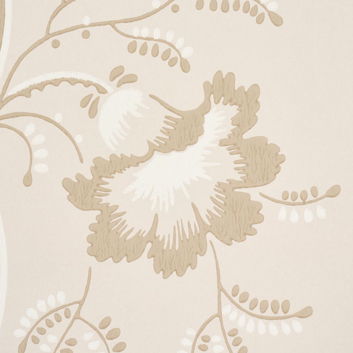 Schumacher Bell Flowers Neutral Wallpaper