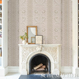 Schumacher Bell Flowers Neutral Wallpaper