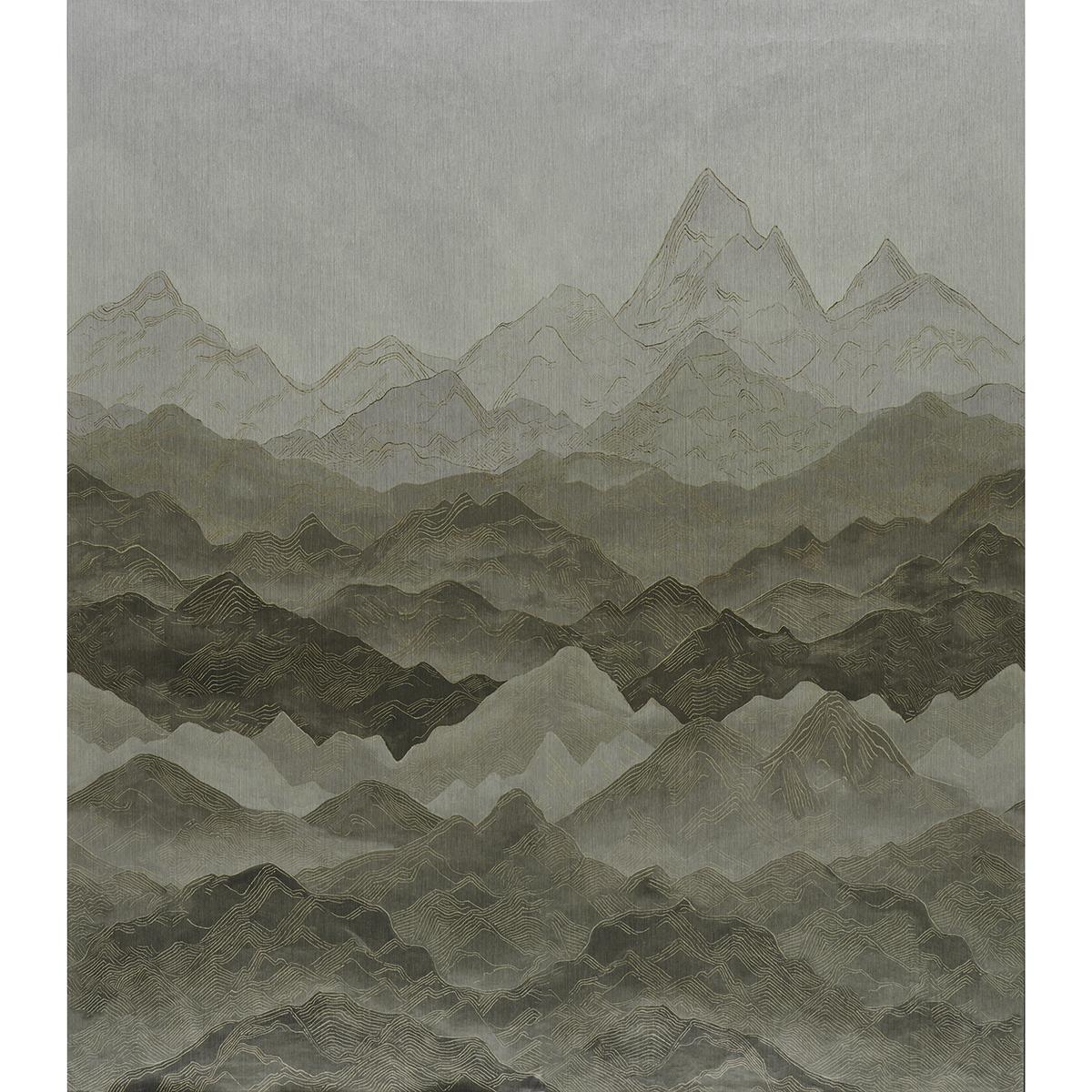 Schumacher Atmospheric Landscape Panel Set Misty Mountains Wallpaper
