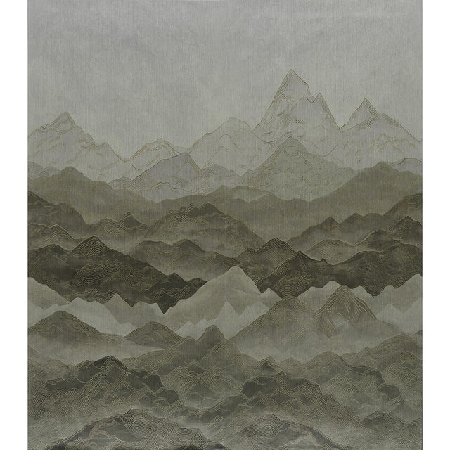 Schumacher Atmospheric Landscape Panel Set Misty Mountains Wallpaper