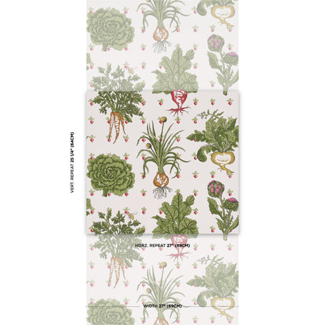 Schumacher Green Grocer Multi Wallpaper