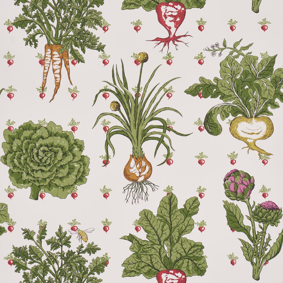 Schumacher Green Grocer Multi Wallpaper
