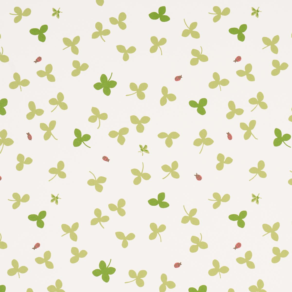 Schumacher Celia Clover Ivory Wallpaper