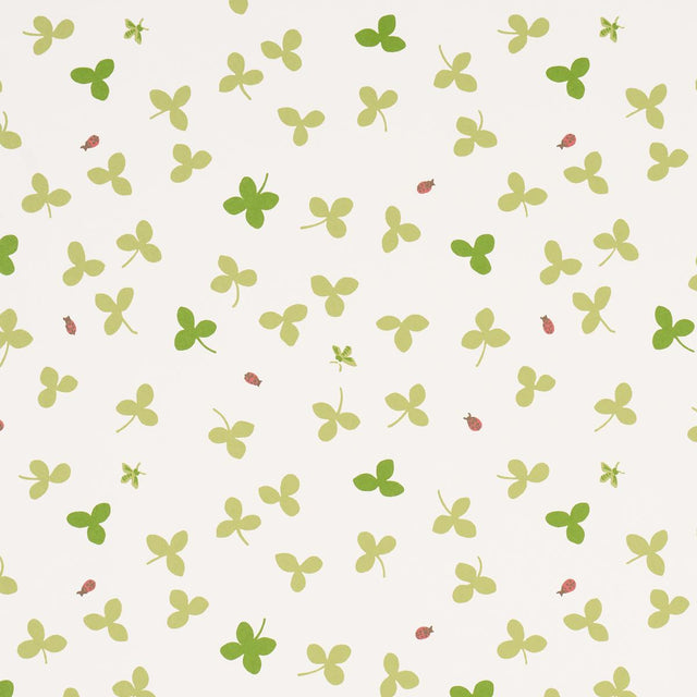 Schumacher Celia Clover Ivory Wallpaper
