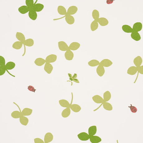 Schumacher Celia Clover Ivory Wallpaper