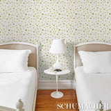 Schumacher Celia Clover Ivory Wallpaper