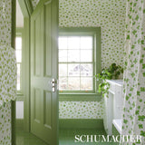 Schumacher Celia Clover Ivory Wallpaper