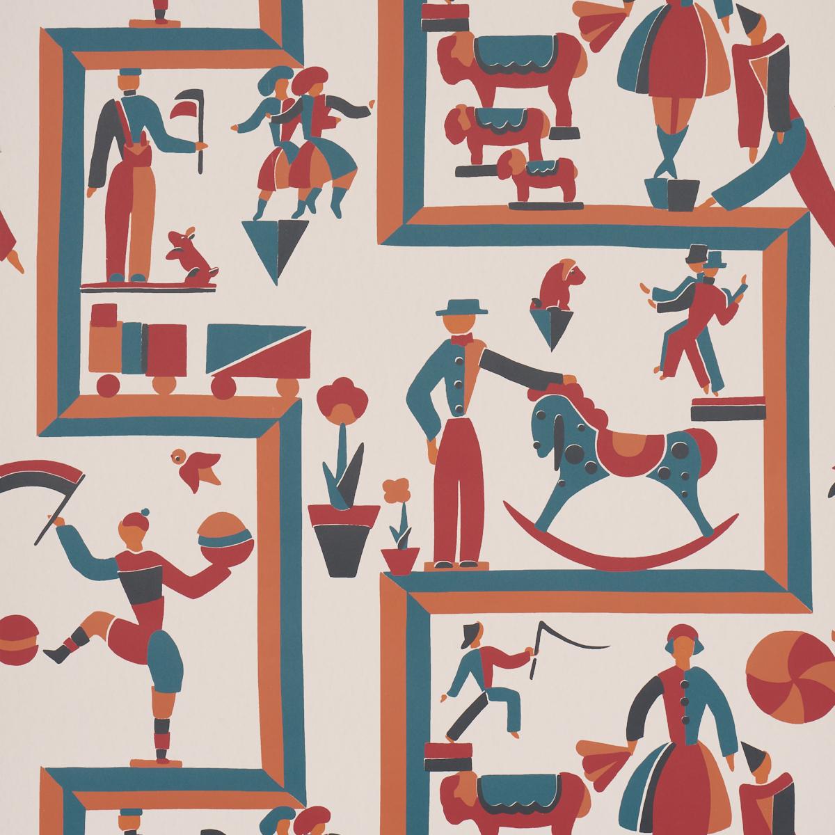 Schumacher Vally Circus Multi Wallpaper