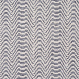 Schumacher Stepped Chevron Indigo Fabric