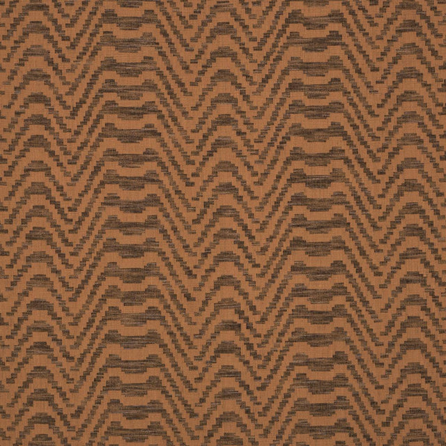 Schumacher Stepped Chevron Sepia Fabric