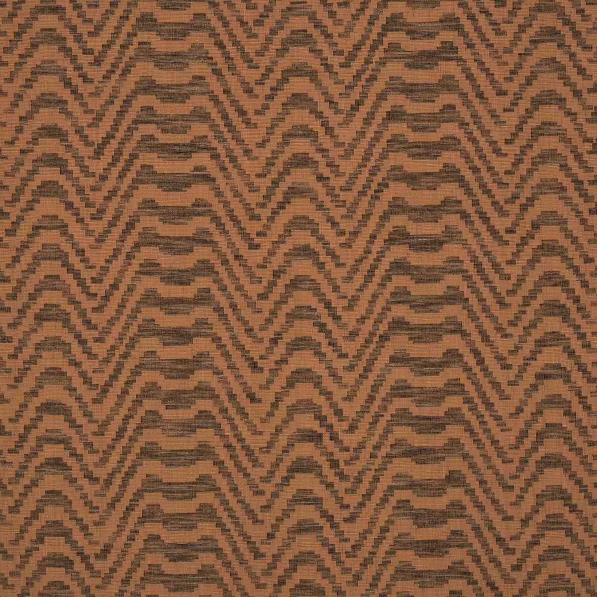 Schumacher Stepped Chevron Sepia Fabric
