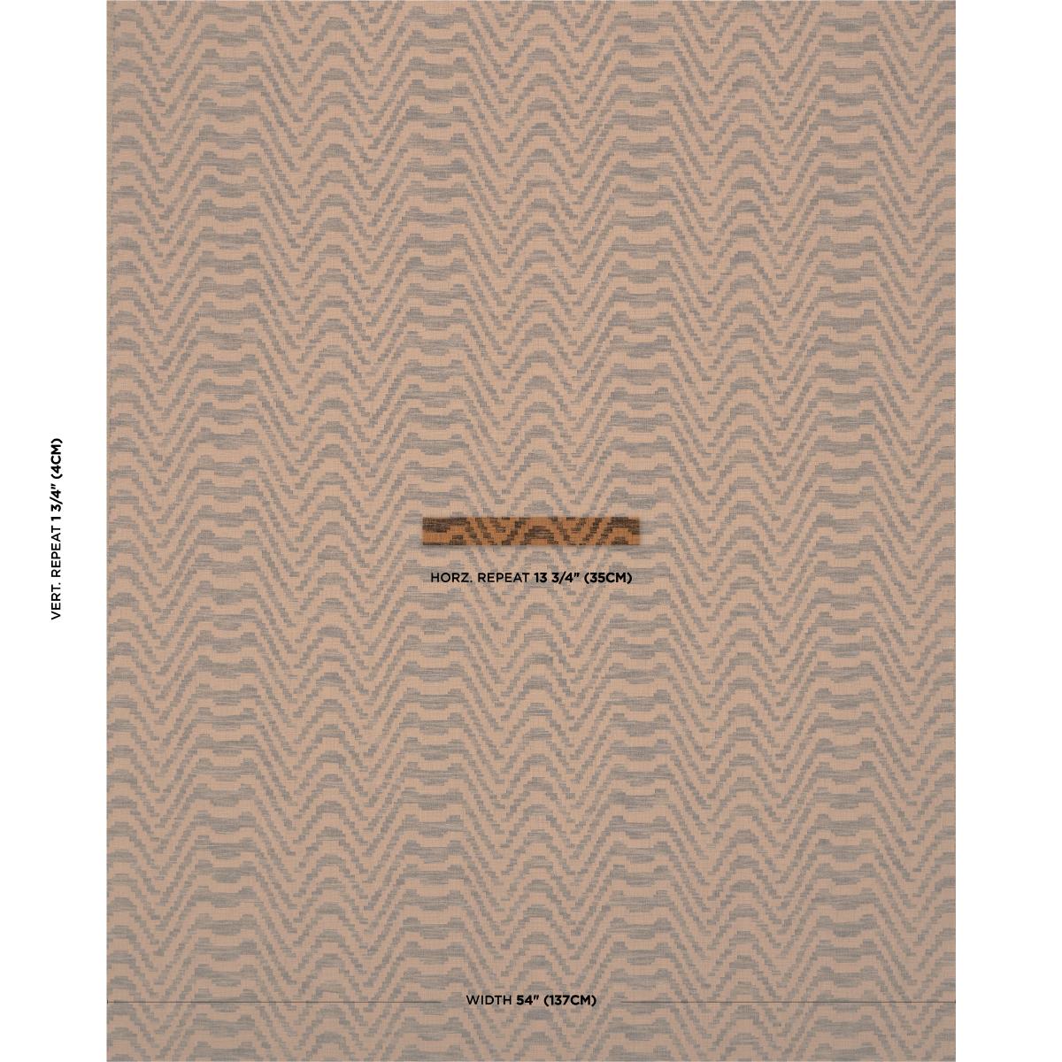 Schumacher Stepped Chevron Sepia Fabric