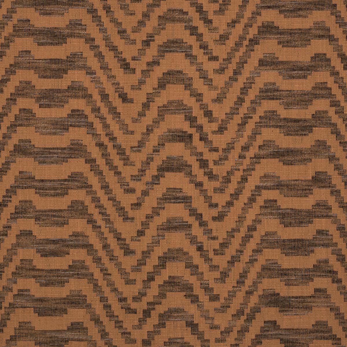 Schumacher Stepped Chevron Sepia Fabric