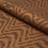 Schumacher Stepped Chevron Sepia Fabric