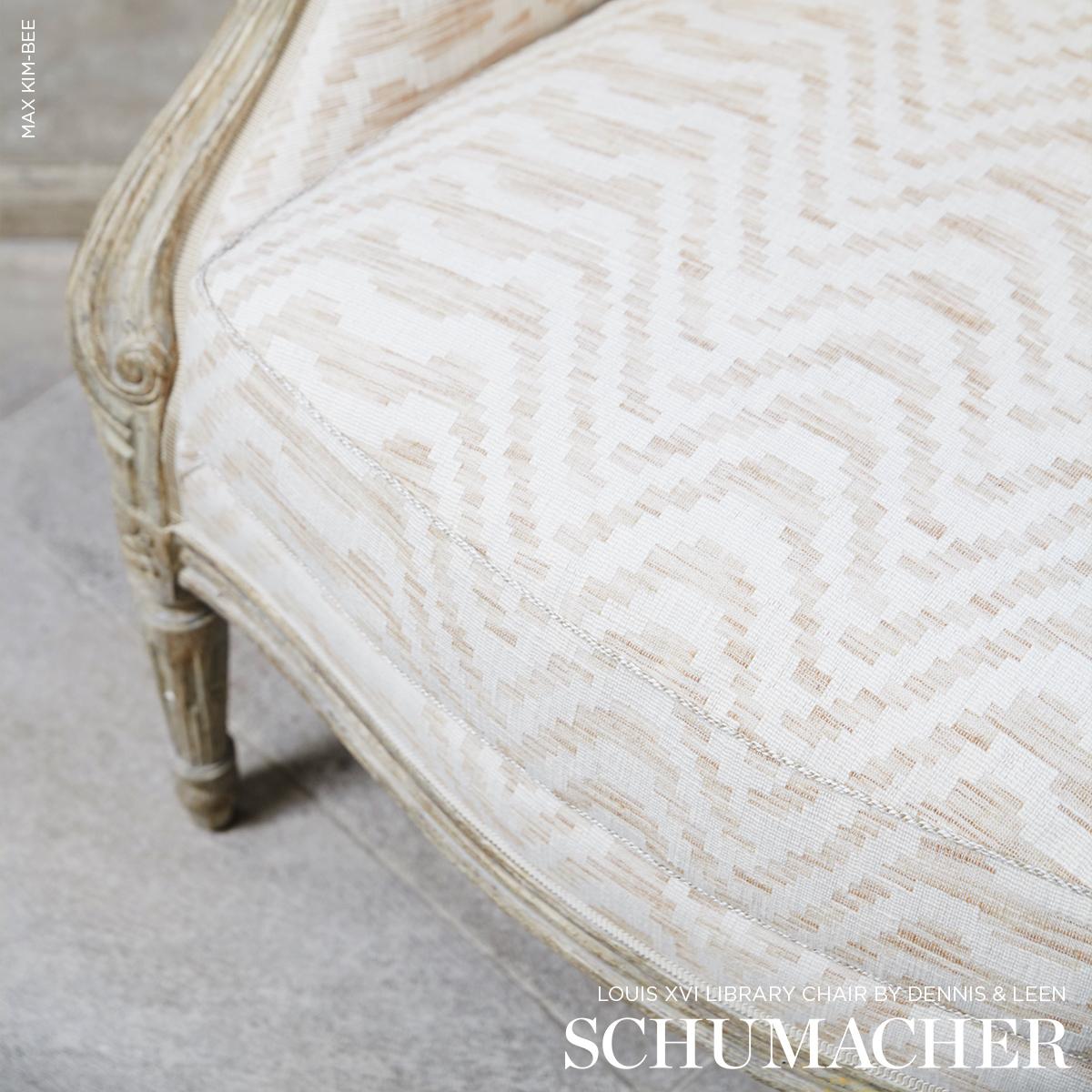 Schumacher Stepped Chevron Linen Fabric