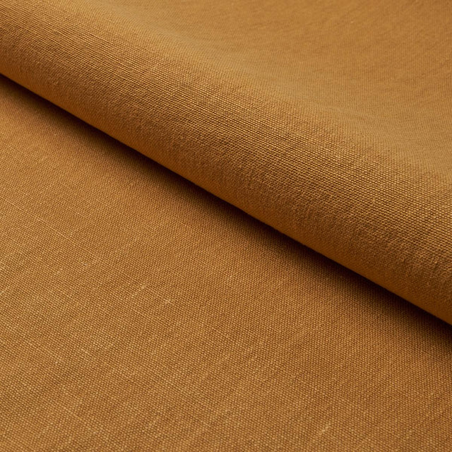Schumacher Jumi Stonewashed Linen Ochre Fabric