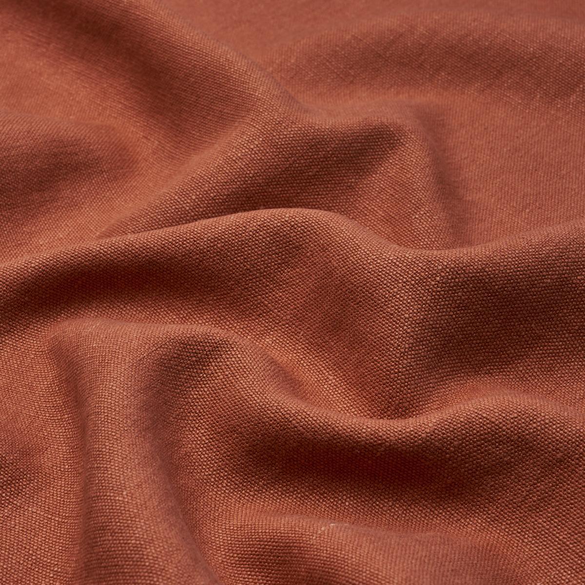 Schumacher Jumi Stonewashed Linen Terracotta Fabric